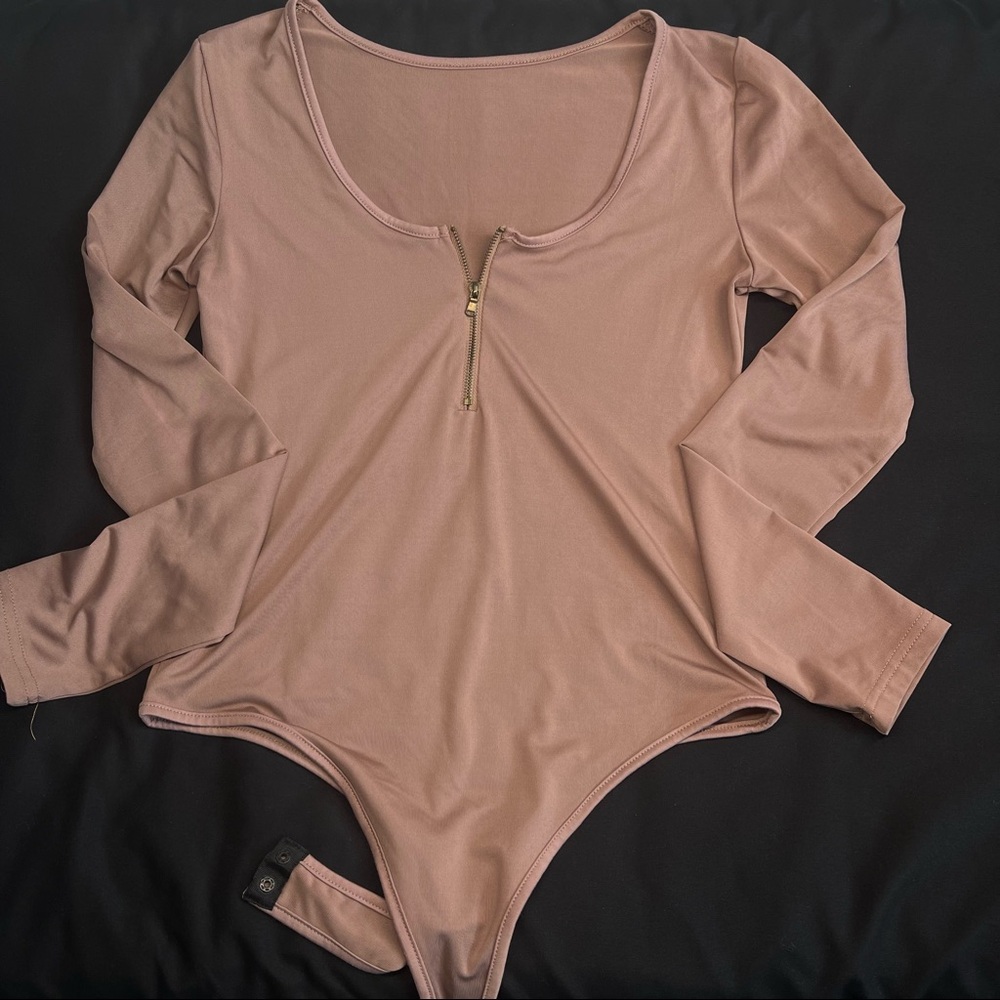 Pinky Nude Long Sleeve Body Suit